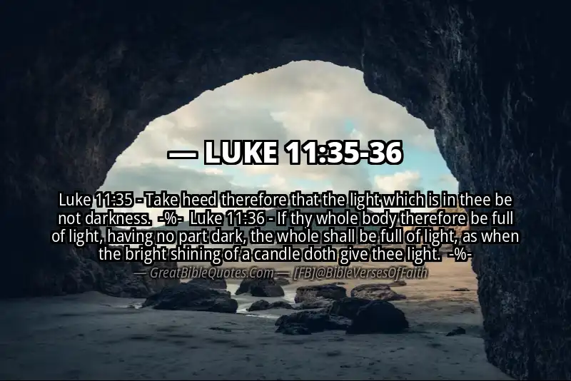 Image for LUKE 11:35-36 Bible verse