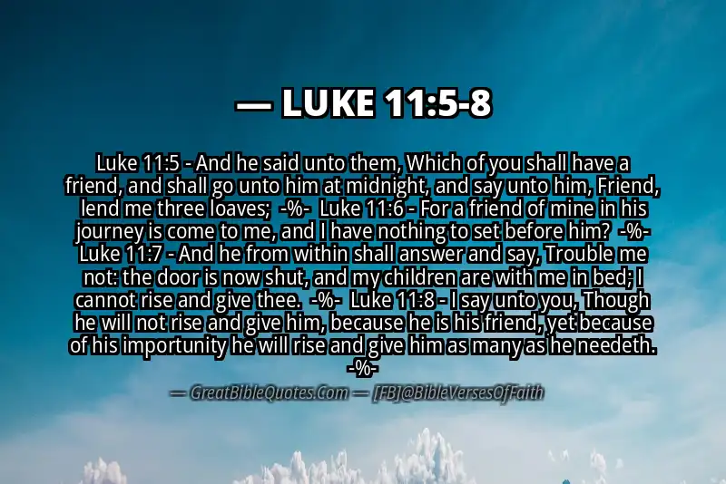 Image for LUKE 11:5-8 Bible verse