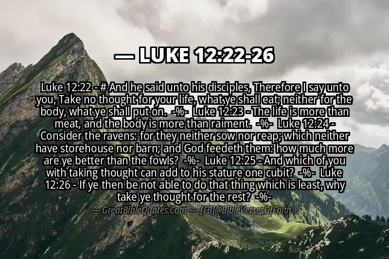 Image for LUKE 12:22-26 Bible verse