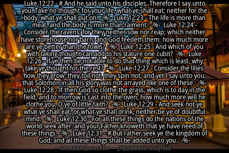 Image for LUKE 12:22-31 Bible verse