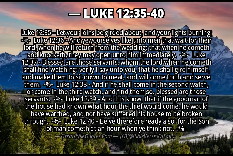 Image for LUKE 12:35-40 Bible verse