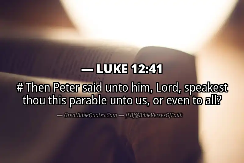 LUKE 12:41 Verse