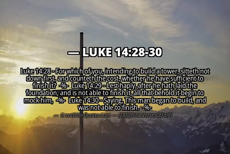 Image for LUKE 14:28-30 Bible verse