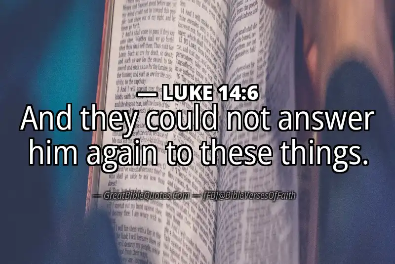 LUKE 14:6 Verse