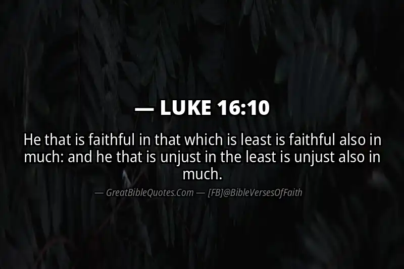 LUKE 16:10 Verse