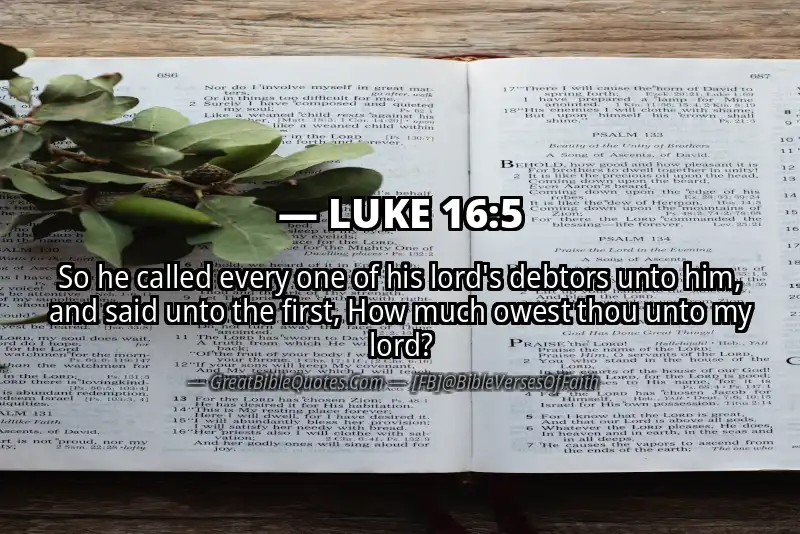 LUKE 16:5 Verse