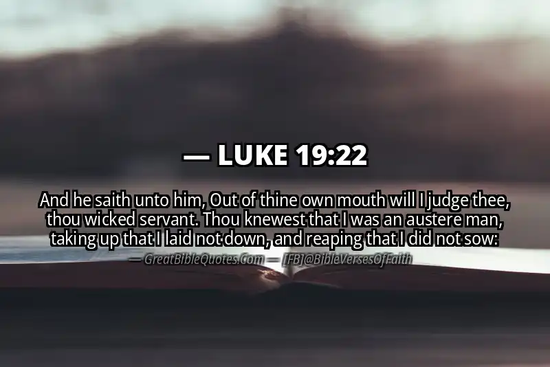 LUKE 19:22 Verse Image