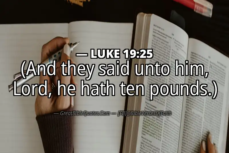 LUKE 19:25 Verse