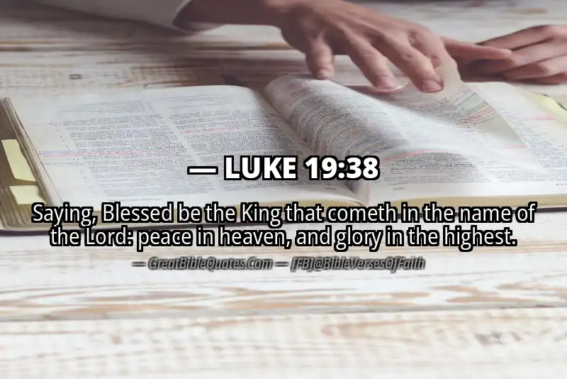 LUKE 19:38 Verse Image