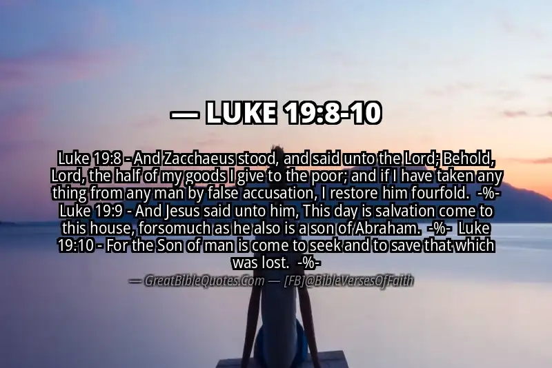 Image for LUKE 19:8-10 Bible verse