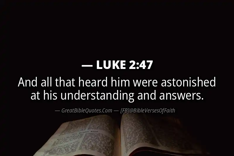 LUKE 2:47 Verse