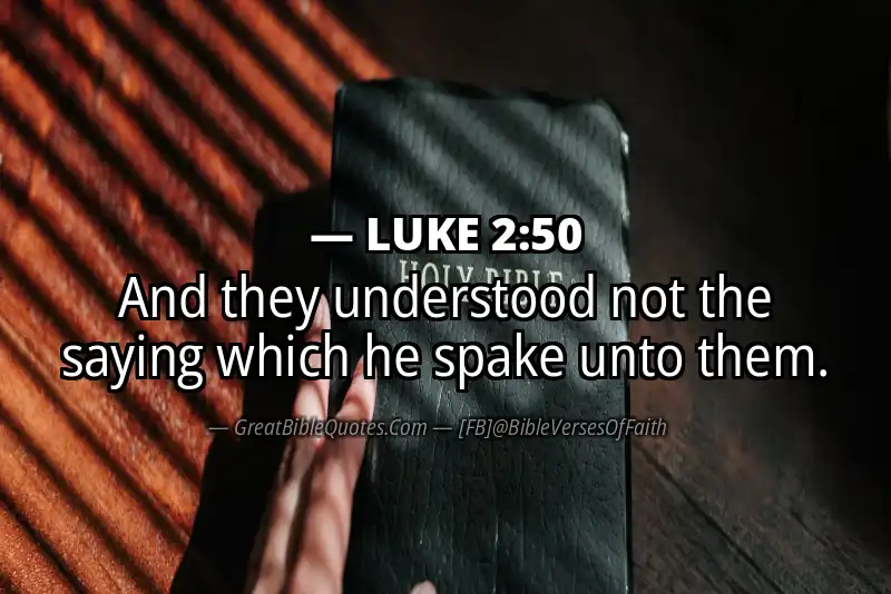 LUKE 2:50 Verse
