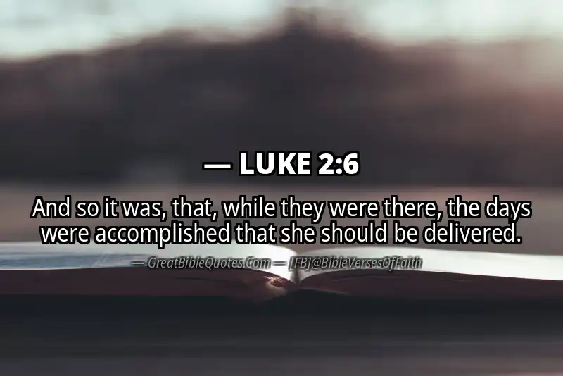 LUKE 2:6 Verse