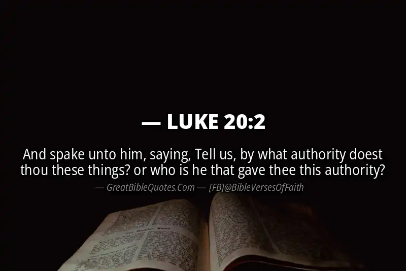 LUKE 20:2 Verse