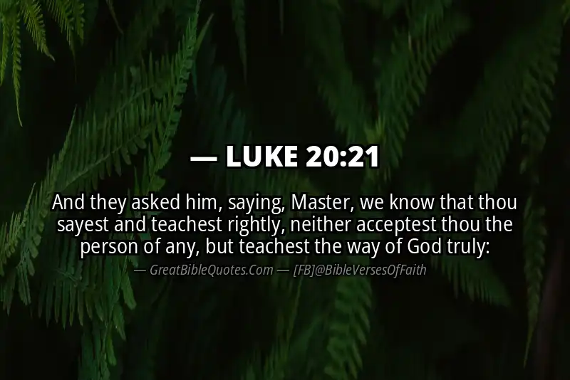 LUKE 20:21 Verse