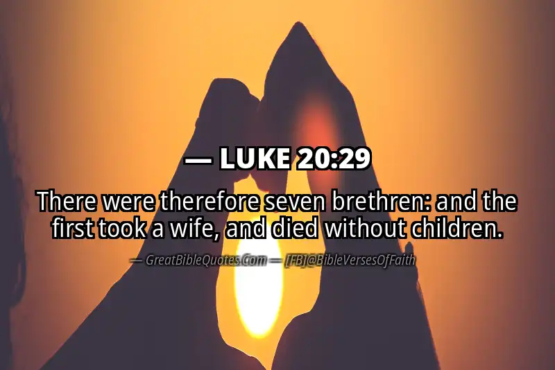 LUKE 20:29 Verse