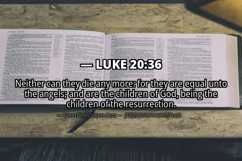 LUKE 20:36 Verse