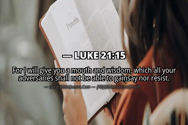 Image for LUKE 21:15 Bible verse