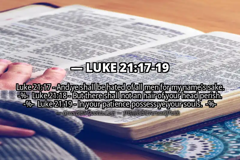 Image for LUKE 21:17-19 Bible verse