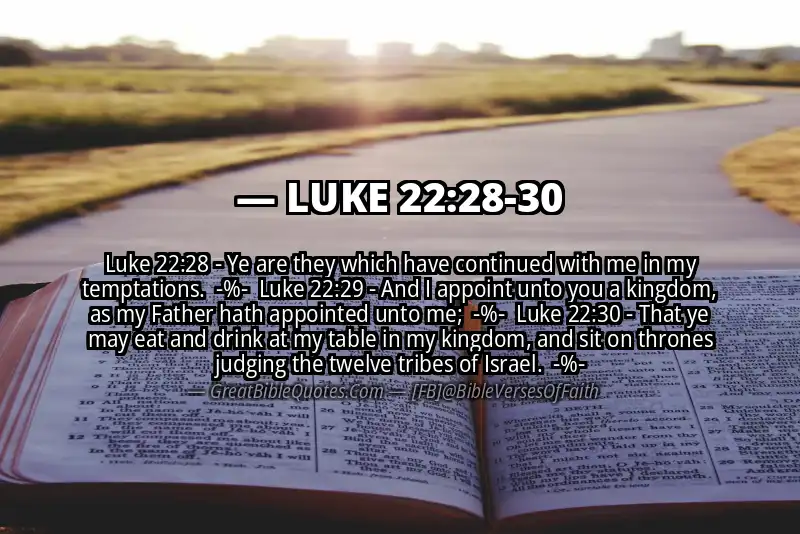 Image for LUKE 22:28-30 Bible verse