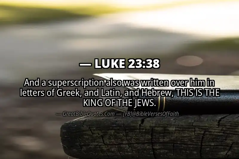 LUKE 23:38 Verse