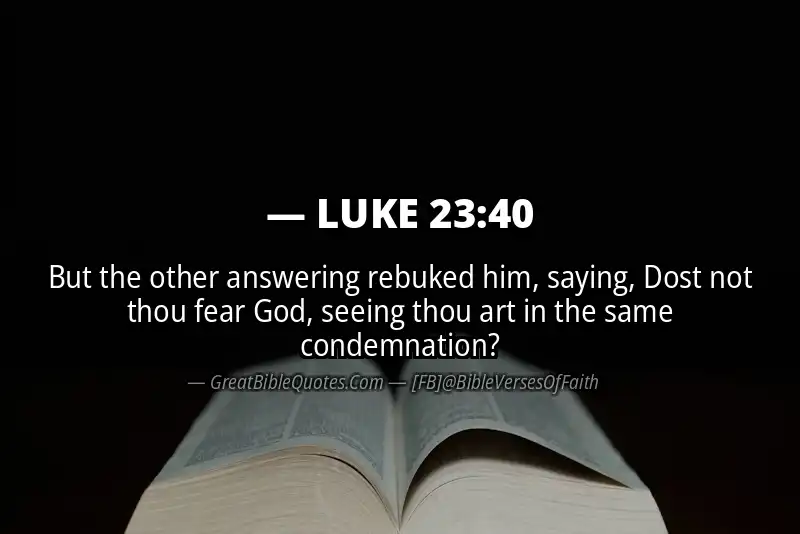 LUKE 23:40 Verse
