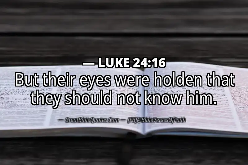 LUKE 24:16 Verse Image