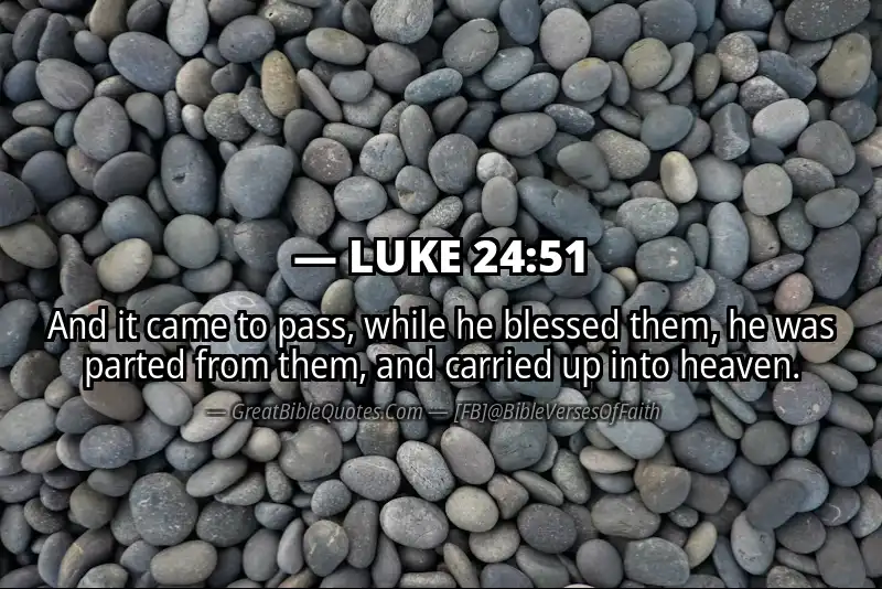 Bible verse: LUKE 24:51 Image