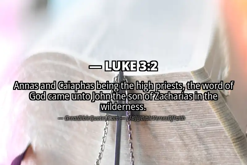 LUKE 3:2 Verse