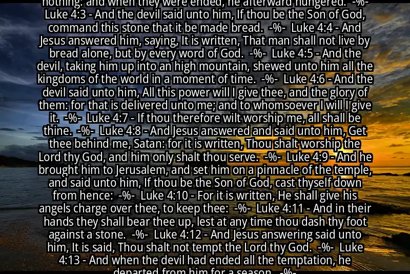 Image for LUKE 4:1-13 Bible verse