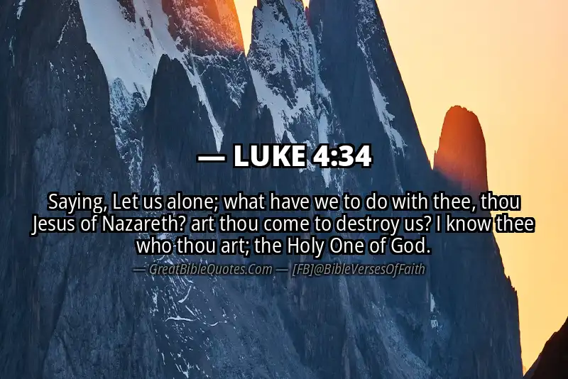 LUKE 4:34 Verse
