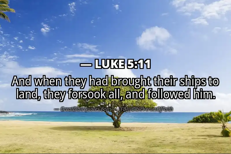 Image for LUKE 5:11 Bible verse
