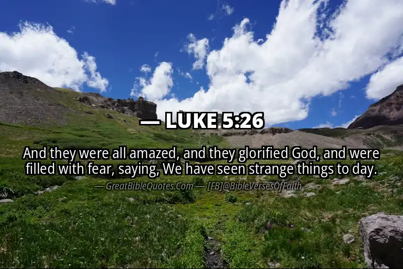 LUKE 5:26 Verse