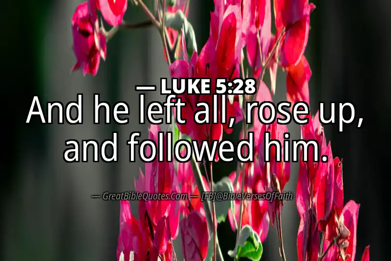 LUKE 5:28 Verse