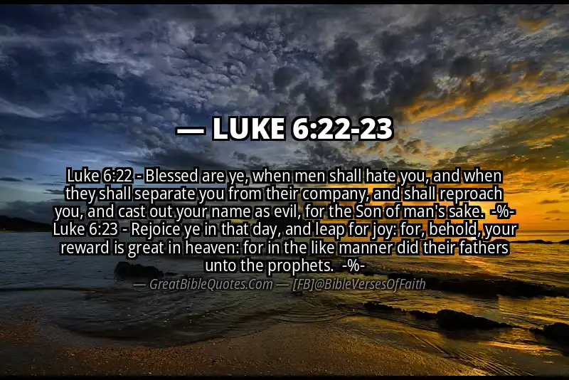 Image for LUKE 6:22-23 Bible verse
