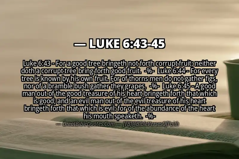 Image for LUKE 6:43-45 Bible verse