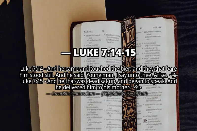 Image for LUKE 7:14-15 Bible verse