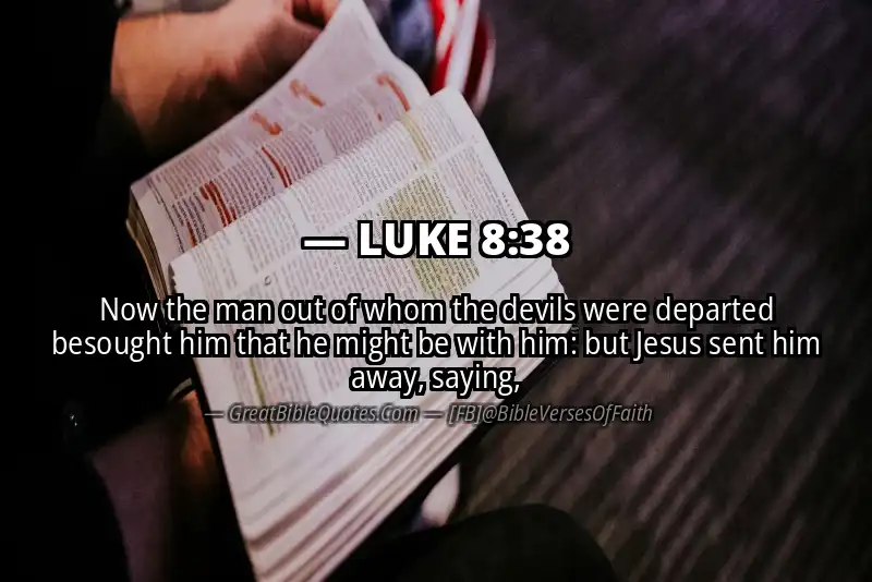 LUKE 8:38 Verse Image