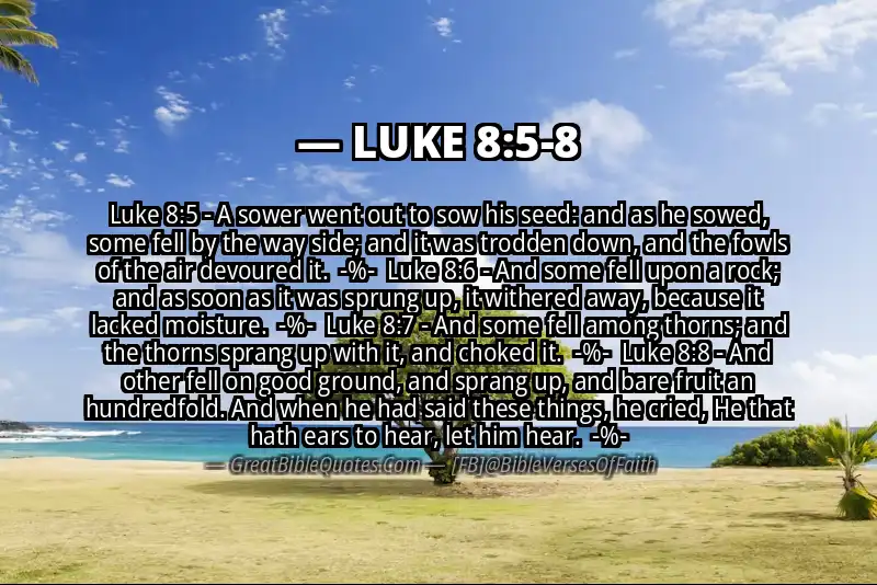 Image for LUKE 8:5-8 Bible verse