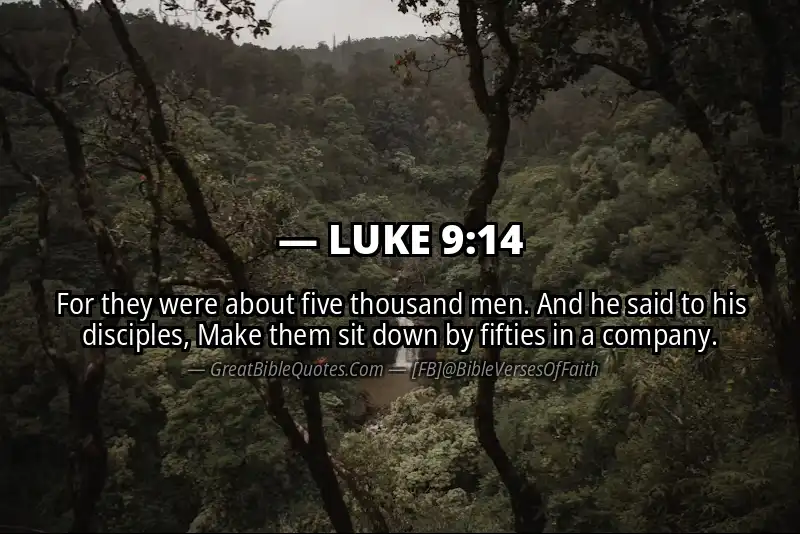 LUKE 9:14 Verse