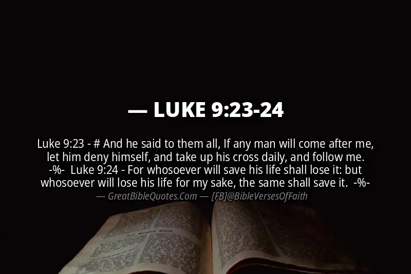 Image for LUKE 9:23-24 Bible verse