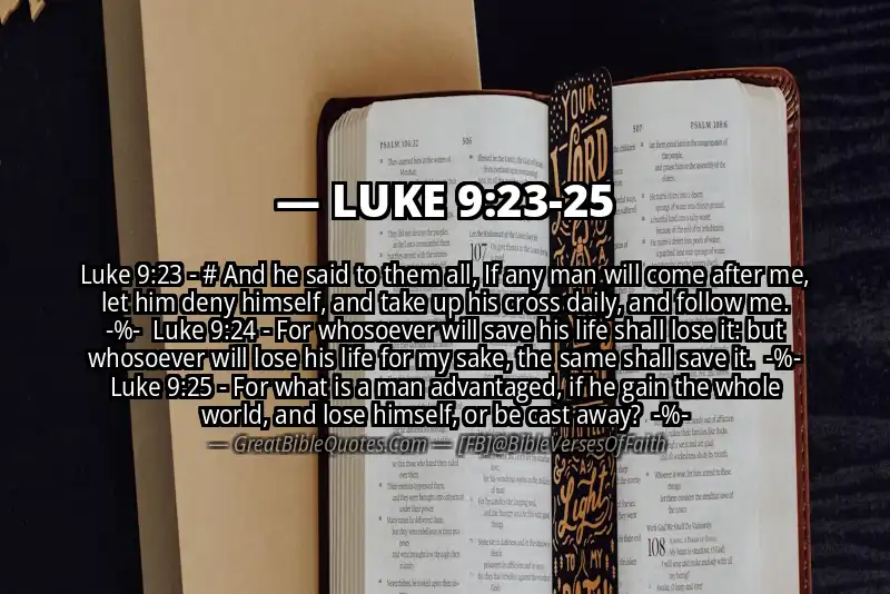 Image for LUKE 9:23-25 Bible verse