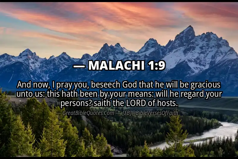 Bible verse: MALACHI 1:9 Image
