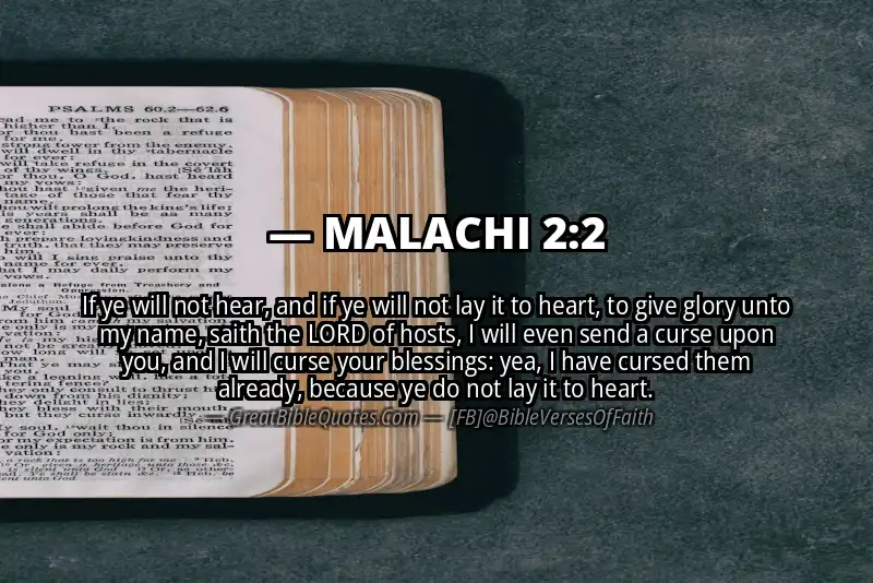 MALACHI 2:2 Verse