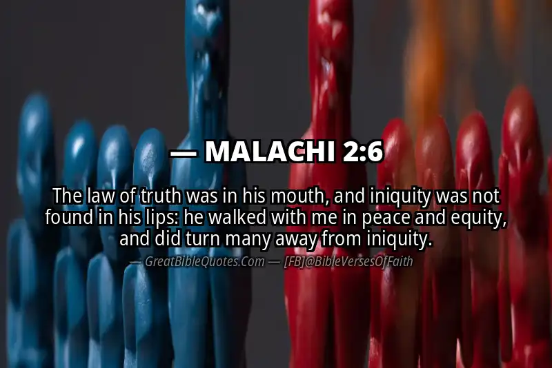 Bible verse: MALACHI 2:6 Image
