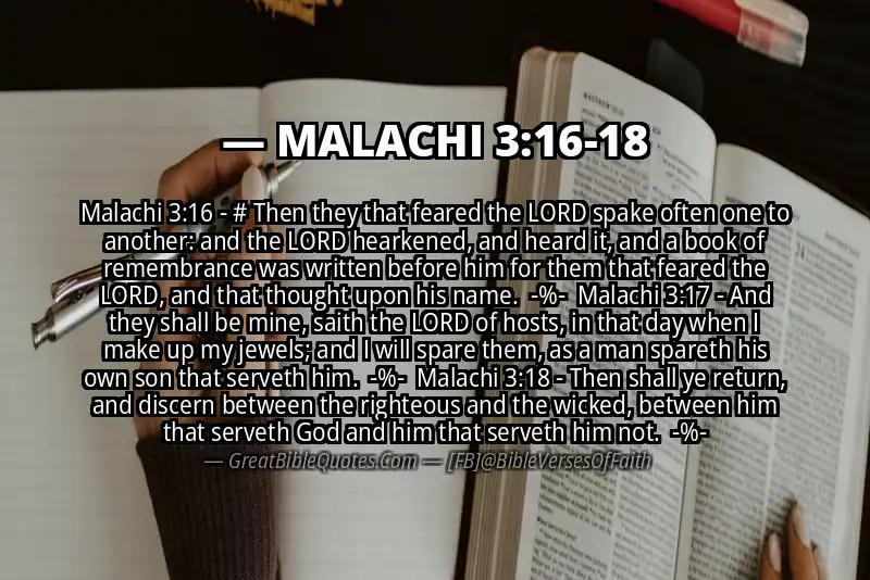 Image for MALACHI 3:16-18 Bible verse