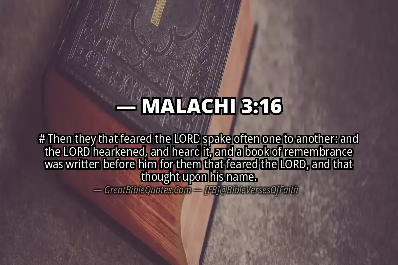 MALACHI 3:16 Verse
