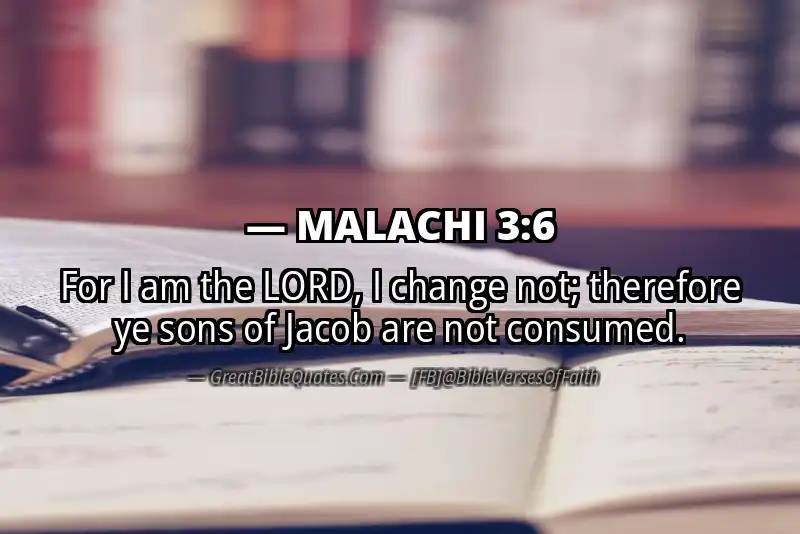 MALACHI 3:6 Verse
