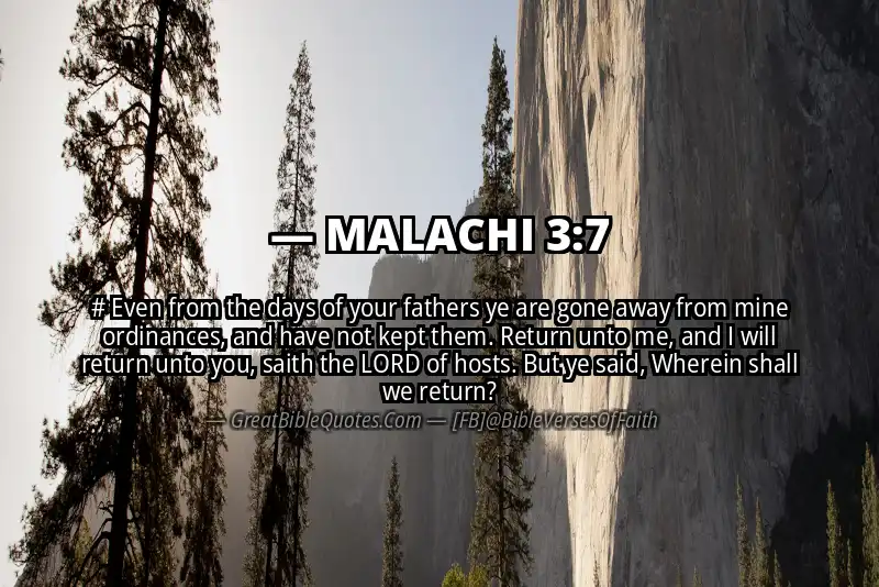 MALACHI 3:7 Verse