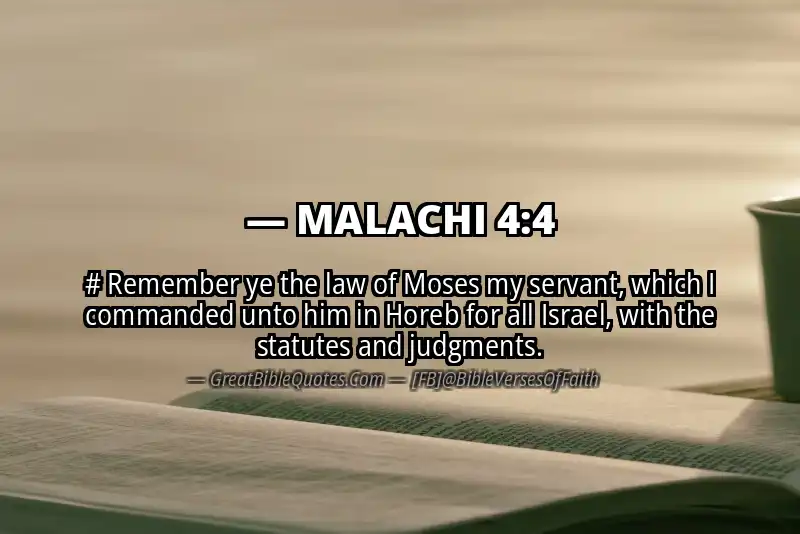 Bible verse: MALACHI 4:4 Image
